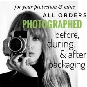 All orders are photographed before, during & after packaging.